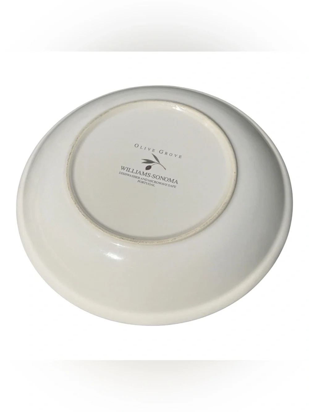 Williams Sonoma Olive Grove Kalamata Olive Serving Bowl Portugal Green Rim 9.5”
